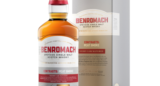 Benromach Contrasts: Peat Smoke Sherry Cask Matured Bottle and Box Image